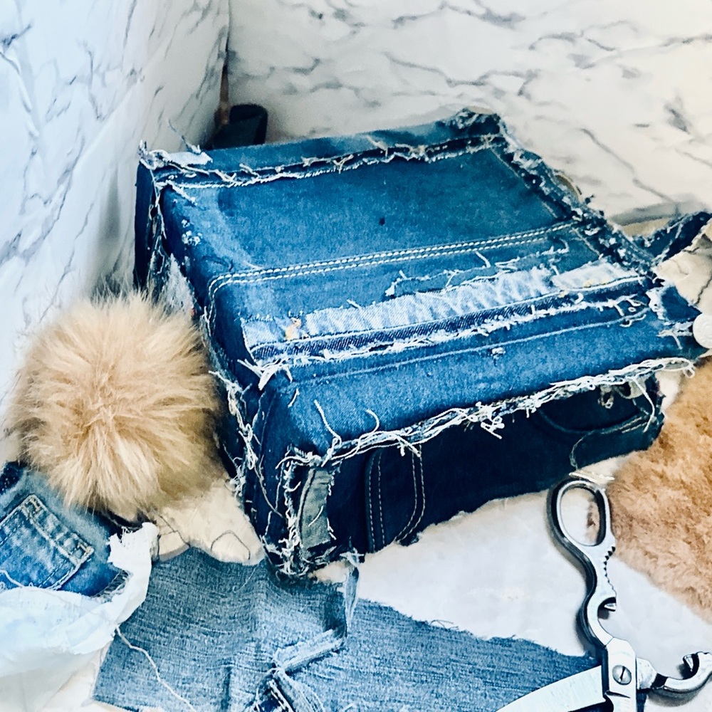 Handcrafted Denim Patchwork Tote - image 2